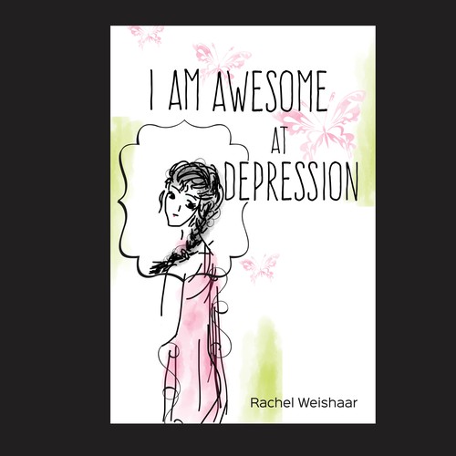 Reflection design with the title 'I am awesome at depression cover'