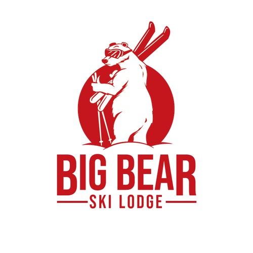 Ski logo with the title 'Big Bear Ski Lodge'
