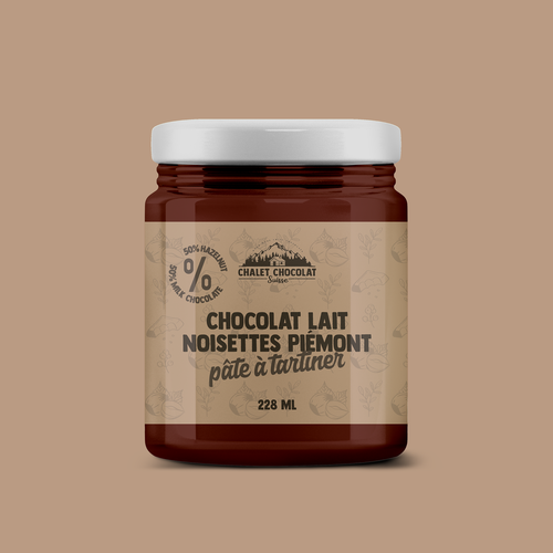 Food packaging label with the title 'Chocolate Spread Label'