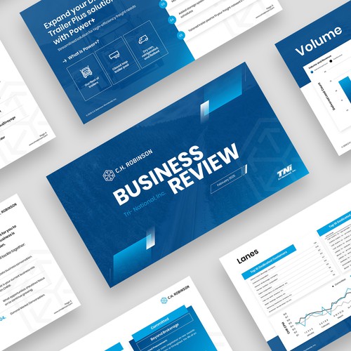 Presentation design with the title 'C.H Robinson Presentation'