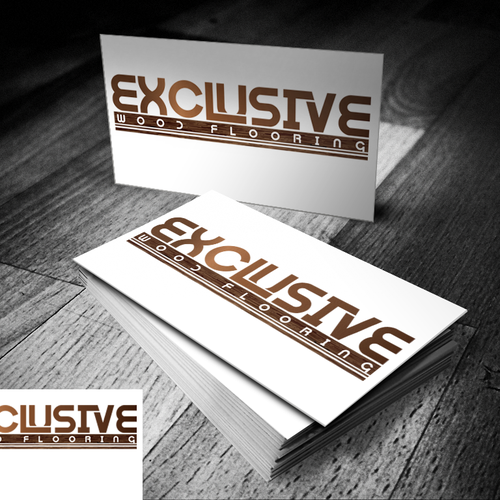 Flooring logo with the title 'Create a Winning Logo Design for Exclusive Wood Flooring'