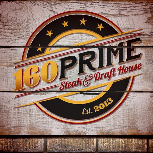 Steak logo with the title '160PRIME Logo'