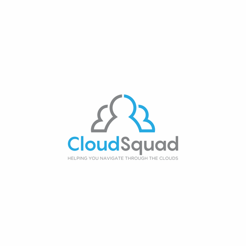 Teamwork design with the title 'Cloud and Squad'