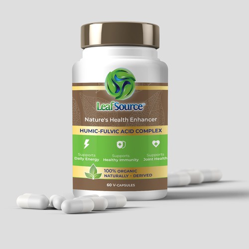 Organic label with the title 'Eye-Catching Label for a Natural Award-Winning Health Product'