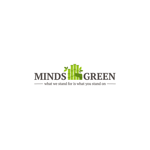 Vegan logo with the title 'Minds4Green'