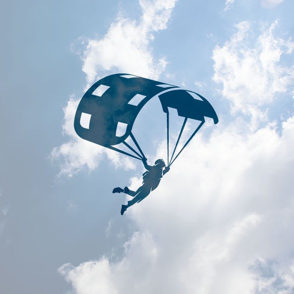 Skydiving design with the title 'Media Logo'