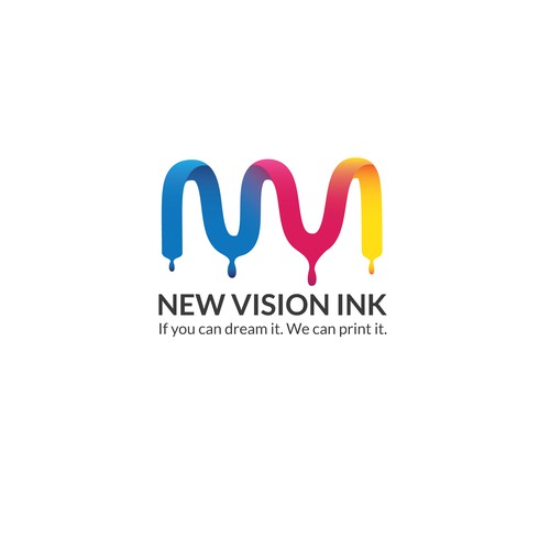 CMYK logo with the title 'Logo concept for a printing company'