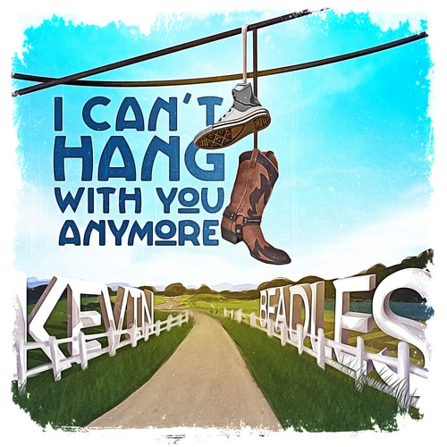 Background design with the title 'Digital single cover for an Americana/Alt Country singer, Kevin Beadles'