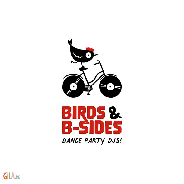 Funky logo with the title 'Quirky Bird logo'
