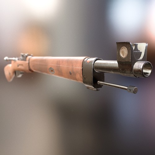 Low poly design with the title 'Mosin–Nagant M28/30'