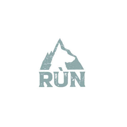 Active logo with the title 'Logo for eco conscious dog food brand Rùn'