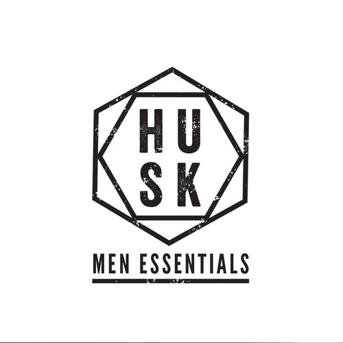 Grunge logo with the title 'Logo design for Men Skincare Brand'