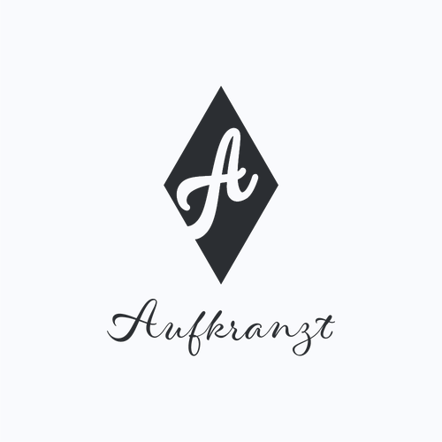 Mode design with the title 'Buchstabe a in einer Raute'