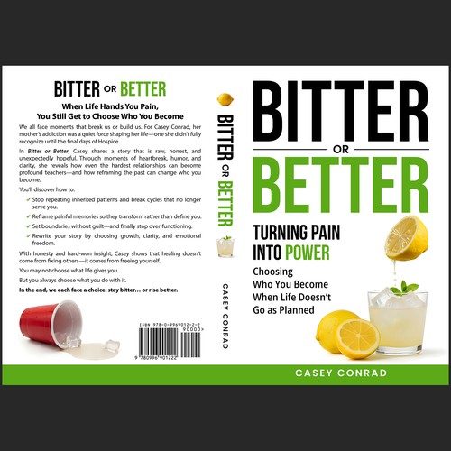 Paperback design with the title 'Bitter or Better'