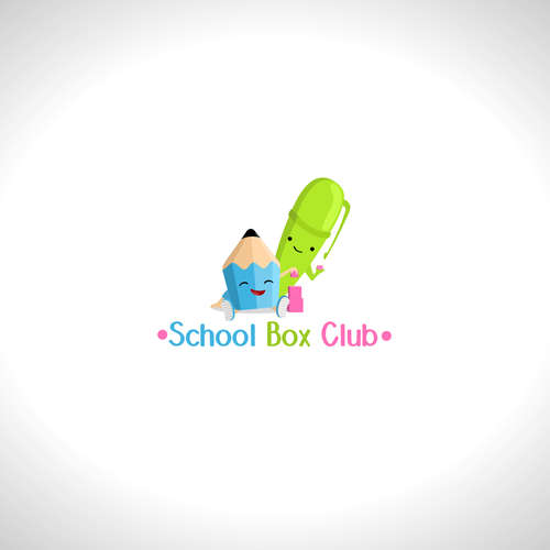 Pen brand with the title 'School Box Club logo concept'