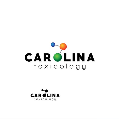 Atom design with the title 'Logo desing for CAROLINA TOXICOLOGY'