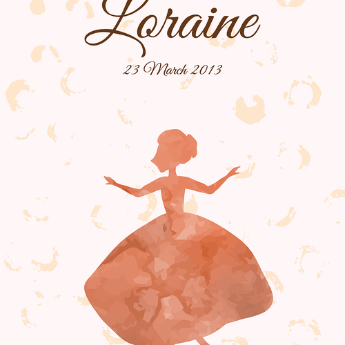 Fairy design with the title 'Fairy baby card'