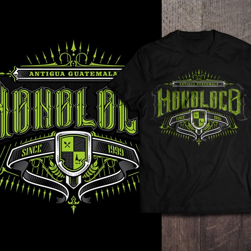 Drawing design with the title 'Vector Emblem T-Shirt Design'