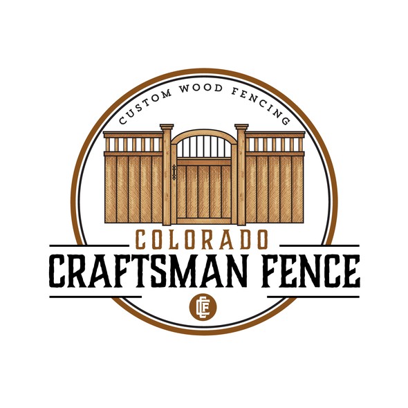 Carving logo with the title 'Logo Design for Colorado Craftsman Fence'