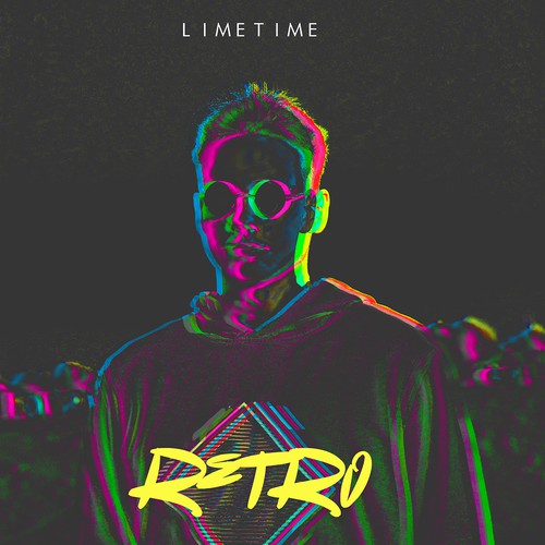 Neon artwork with the title 'Album cover'