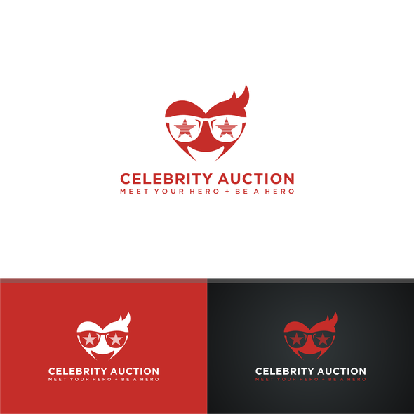 VIP logo with the title 'CELEBRITY AUCTION LOGO'