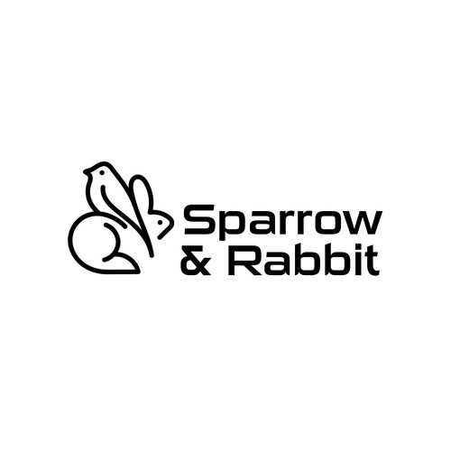 Sparrow logo with the title 'Sparrow & Rabbit logo design.'