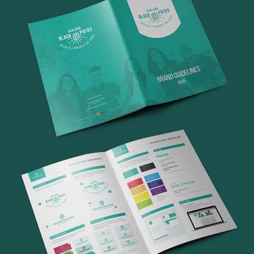 Startup design with the title 'Brand Guide for Community'