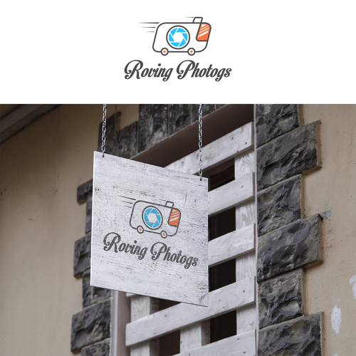 Bus design with the title 'Roving Photographers logo'