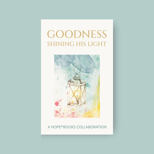 Watercolor book cover with the title 'Book Cover Design'