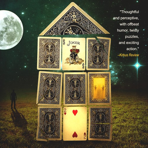 Playing card design with the title 'book cover ''The Memory Trap'''