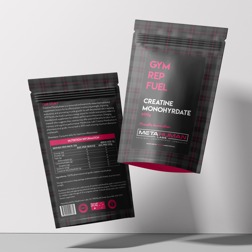 Masculine packaging with the title 'Clean & Modern Product Design'