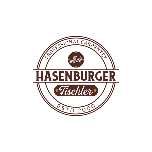 Carpentry logo with the title 'hasen burger'