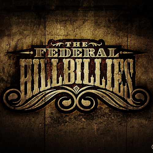 Rock design with the title 'The Federal Hillbillies'