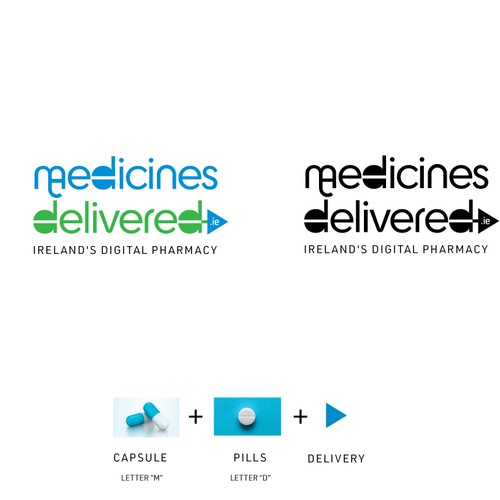 Pill logo with the title 'Logo Design'