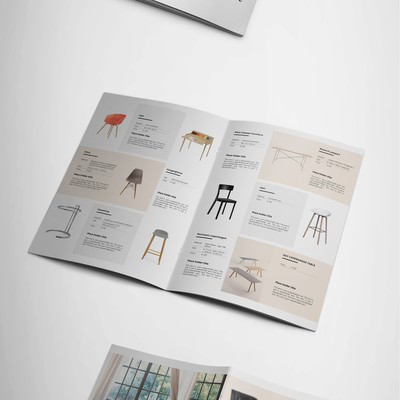 Catalog with minimalist style