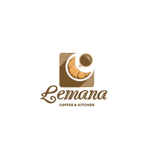 Kitchen brand with the title 'Logo concept for a coffee shop.'
