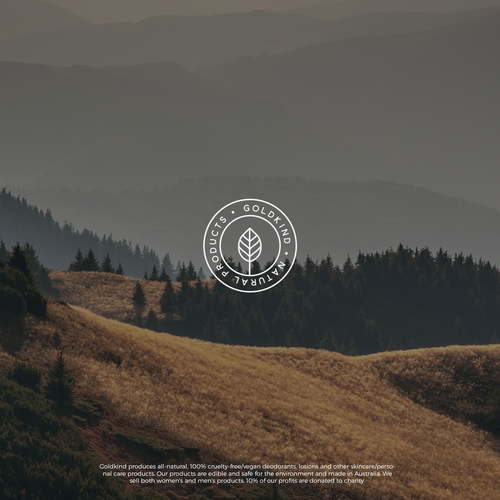 Circle brand with the title 'Natural Logo for Goldkind'
