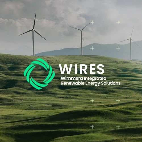 Environmental brand with the title 'Renewable energy company logo'