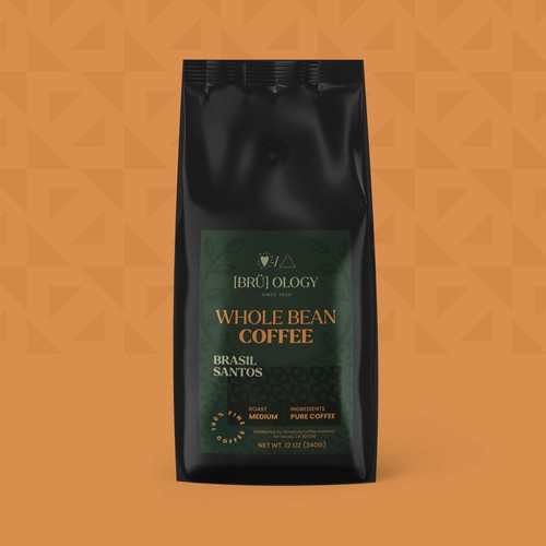 Coffee label with the title 'Vibrant coffee brand label'