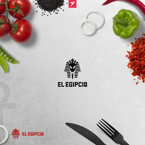 Food truck design with the title 'El Egipcio branding'
