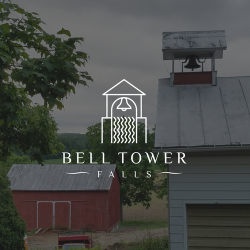 Bell logo with the title 'bell tower falls'