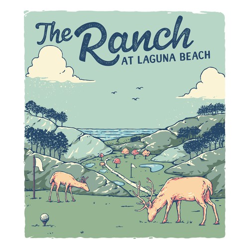 Animal t-shirt with the title 'The Ranch At Laguna Beach'