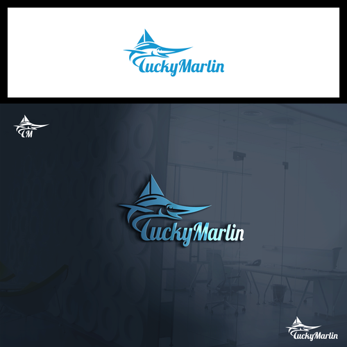 Marlin design with the title 'lucky marlin'