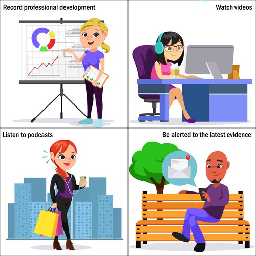 Medical artwork with the title 'Illustrations for Physio Pedia'