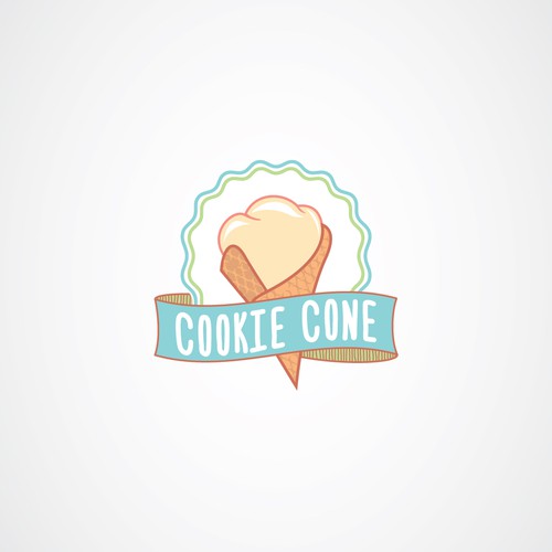 Cone design with the title 'Logo Concept for ice-cream shop'