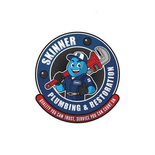 Plumbing logo with the title 'Bold Logo for Skinner Plumbing'