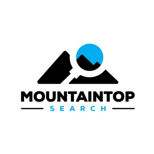 Magnifying glass logo with the title 'simple and Unique logo'