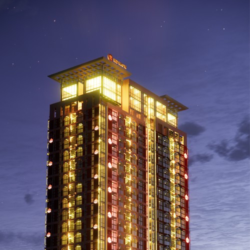 Facade design with the title 'Facade Architectural'