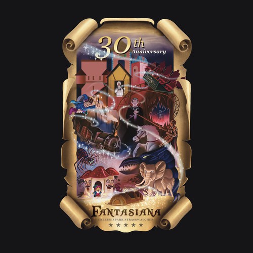 Digital art illustration with the title 'Tshirt and sticker illustration'