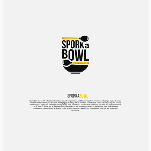 Bowl design with the title 'Logo for Sporkabowl'